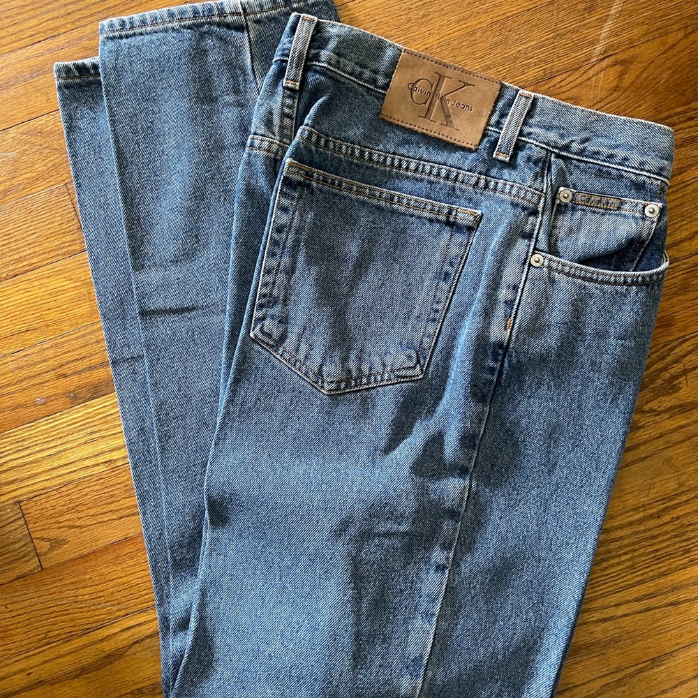 Calvin Klein denim blue jeans size 16 .. LIKE NEW